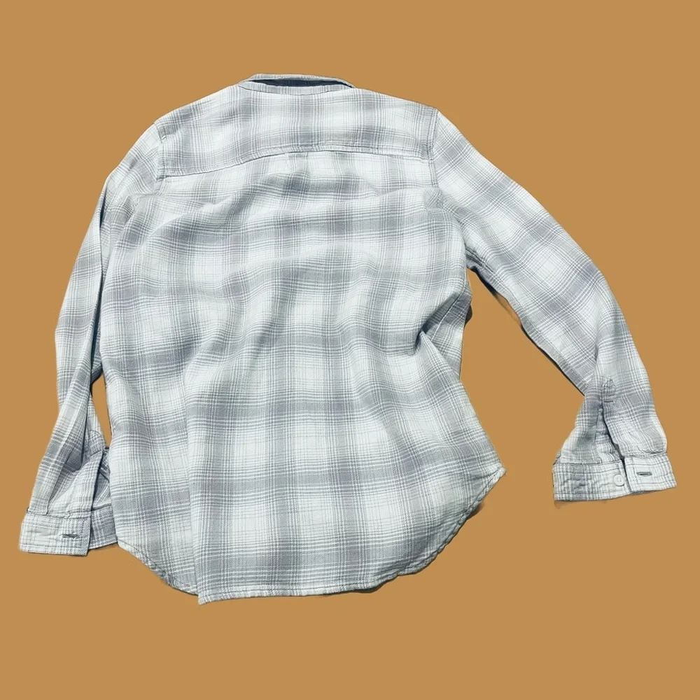 GAP Kids Grey Plaid Flannel Size XXL 14/16